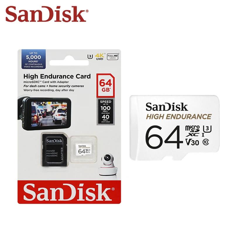 SanDisk MAX ENDURANCE ũSD ޸ ī,  , Ŭ 10 U3 V30 TF ī, 32GB, 64GB, 128GB, 256GB